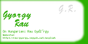 gyorgy rau business card